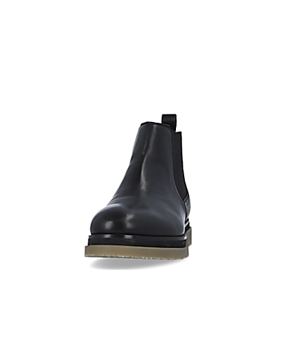 360 degree animation of product Black Leather Chelsea Boots frame-22