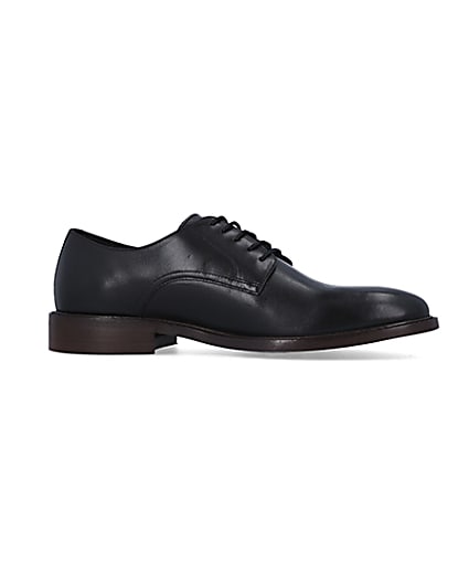 360 degree animation of product Black Leather Derby shoes frame-16