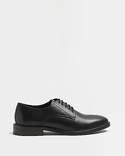 Black Leather Derby shoes