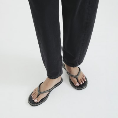 Black Embellished Sandal main image 1