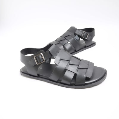 River island mens leather sales sandals