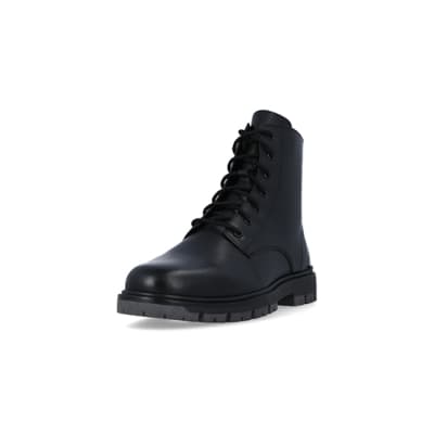 Mens black leather store lace up ankle boots