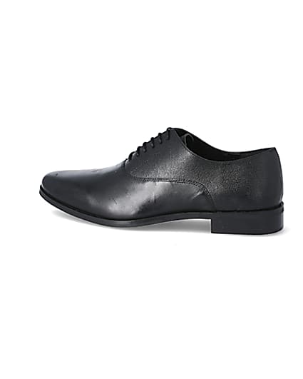 360 degree animation of product Black leather lace-up Oxford brogues frame-4