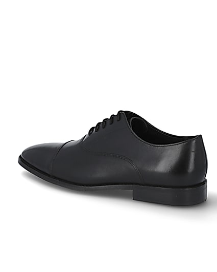 360 degree animation of product Black leather lace-up Oxford frame-5