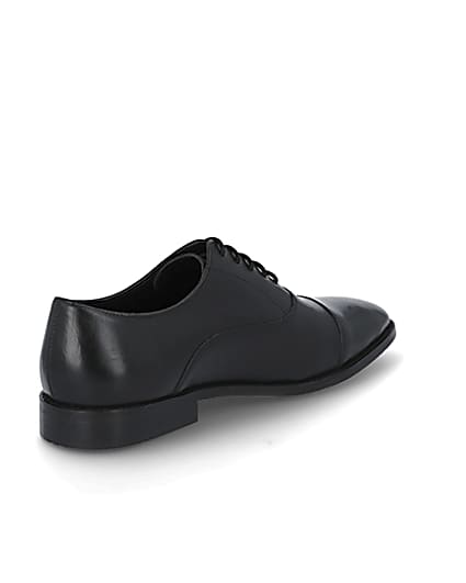 360 degree animation of product Black leather lace-up Oxford frame-12