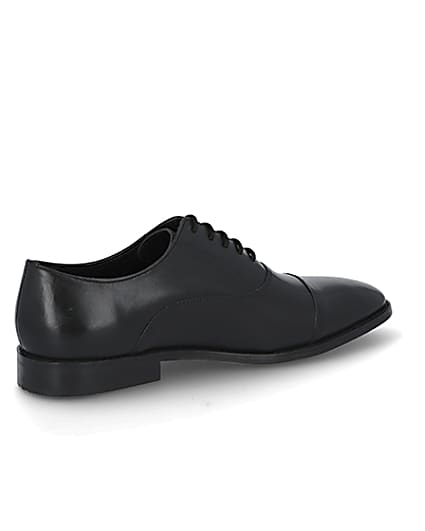 360 degree animation of product Black leather lace-up Oxford frame-13
