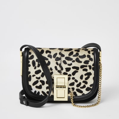 river island leopard print bag