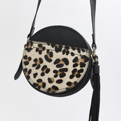 River Island Gold Leopard Print Embellish Cross Body Bag – Meharshop