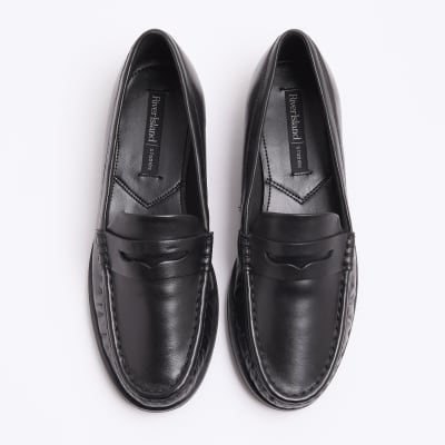 Penny Loafers River Island Leather Loafers Tassel Loafers Grey