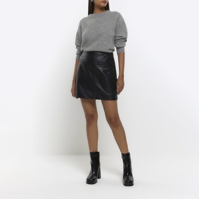 Leather mini clearance skirt river island