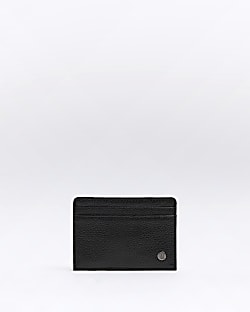 Black Leather Pebbled Cardholder