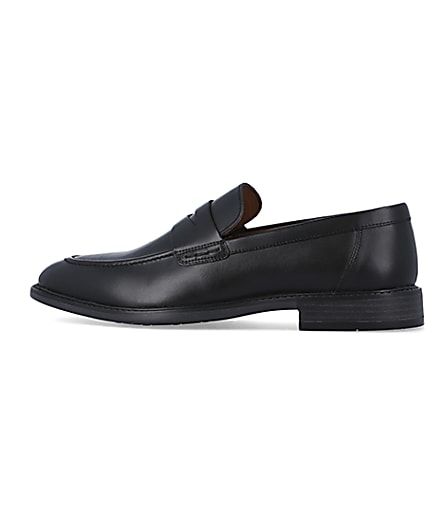 360 degree animation of product Black Leather Penny Loafers frame-4