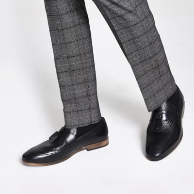river island black tassel loafers
