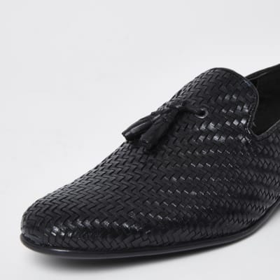 mens black loafers river island