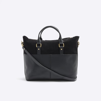 River island black online handbags