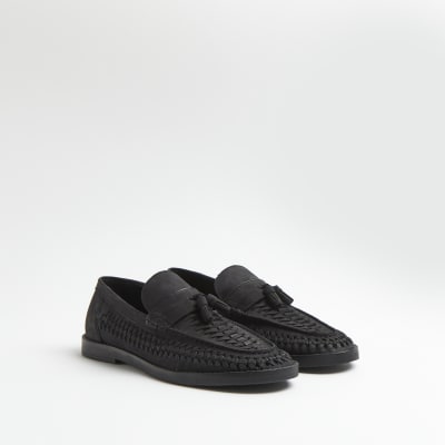 mens black loafers river island