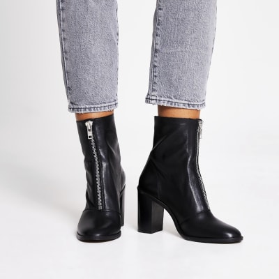 studded peep toe booties