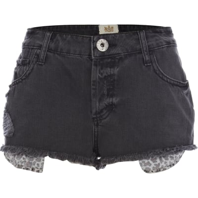 black denim shorts river island