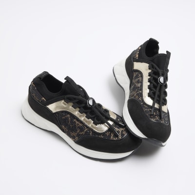 River island clearance diamante trainers