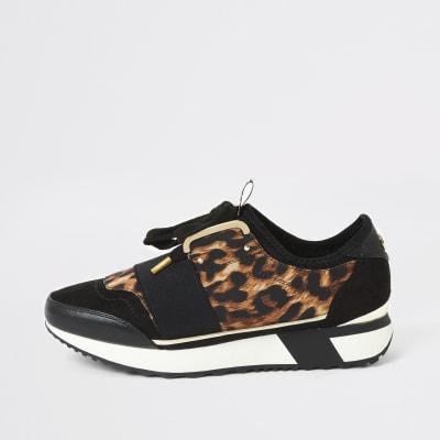 river island leopard print slippers