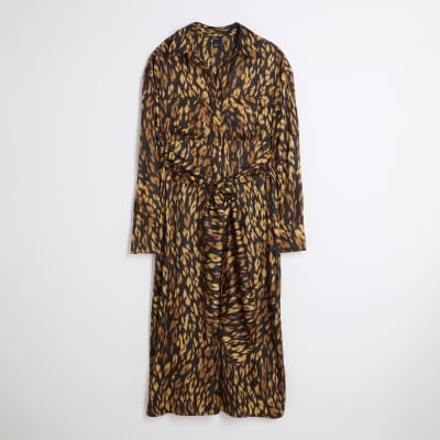 animal print midi bodycon dress Leopard Love Midi Bodycon Dress Set