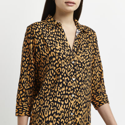 river island leopard print shirt