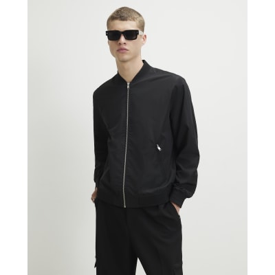 Black Lightweight Bomber Jacket