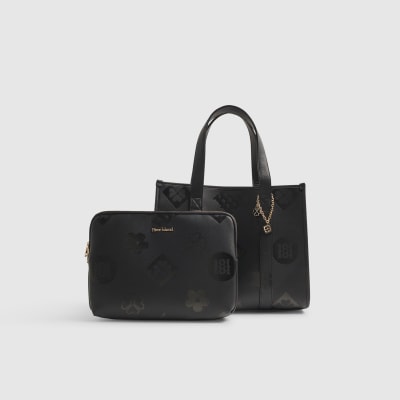 Logo Embossed Large Tote Bag Set