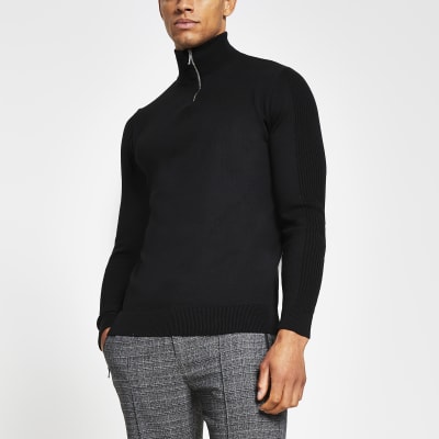 funnel neck zip jumper