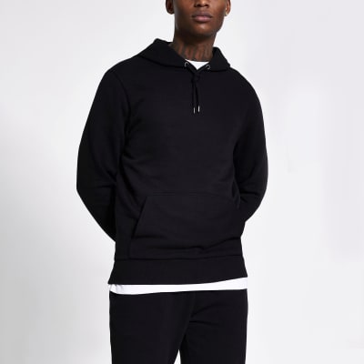 river island black hoodie