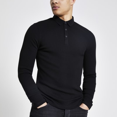 black long sleeve outfit for men