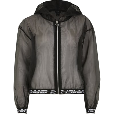 long zip front hoodie