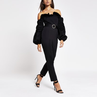 river island black jumpsuit