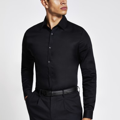 black long sleeve shirt men's outfit