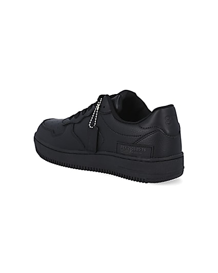 360 degree animation of product Black low court trainers frame-6