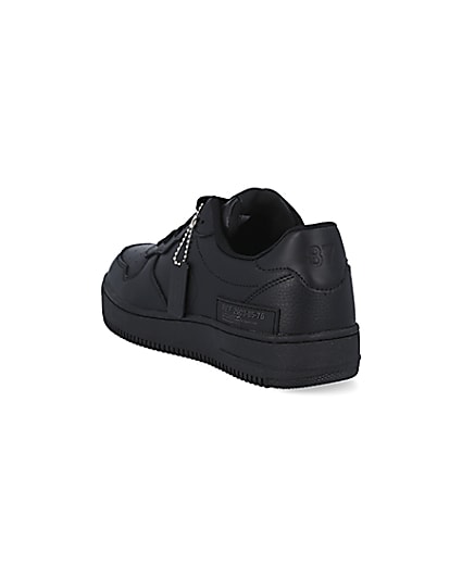 360 degree animation of product Black low court trainers frame-7