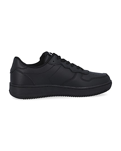 360 degree animation of product Black low court trainers frame-14