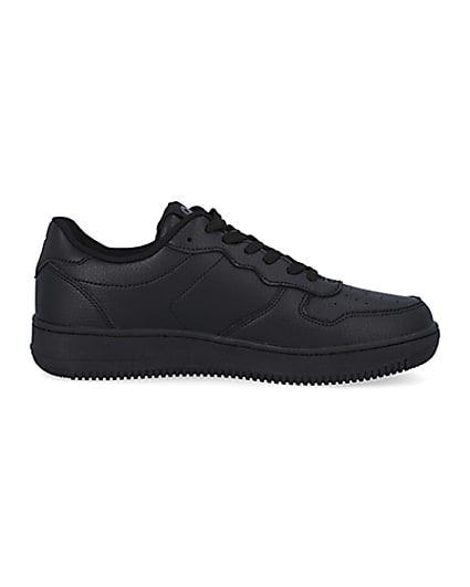 360 degree animation of product Black low court trainers frame-15