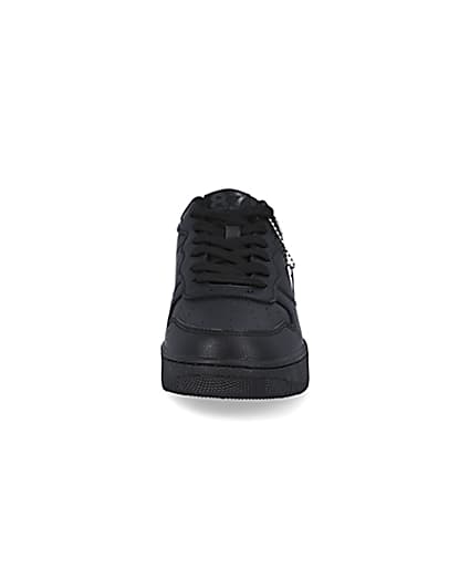 360 degree animation of product Black low court trainers frame-21