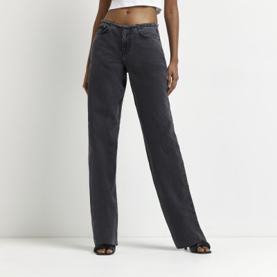 Low waisted best sale black jeans