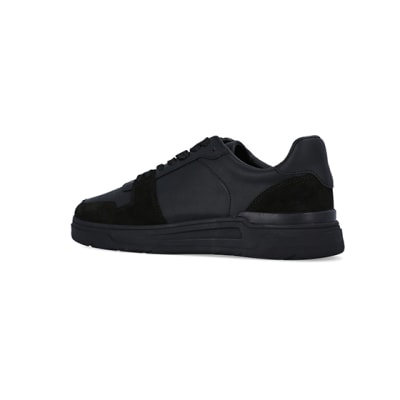 360 degree animation of product Black low top trainers frame-5