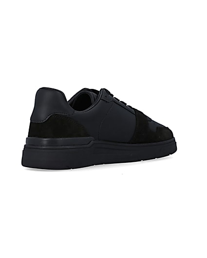360 degree animation of product Black low top trainers frame-12