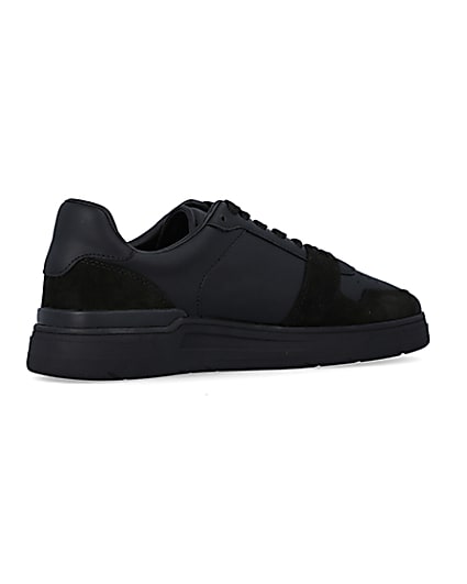 360 degree animation of product Black low top trainers frame-13