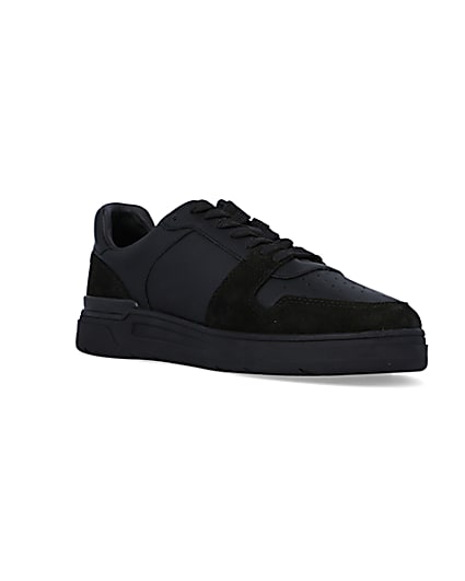 360 degree animation of product Black low top trainers frame-18
