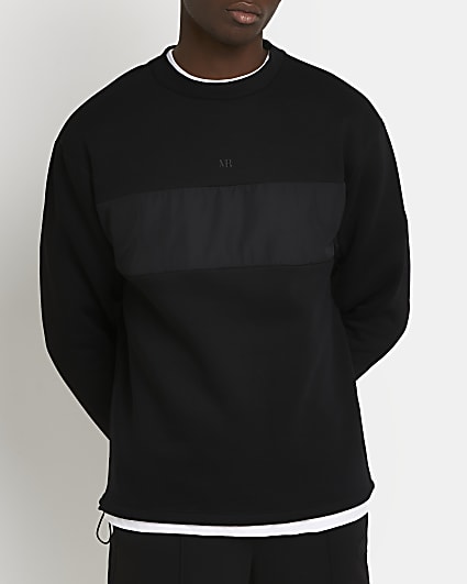 Black Maison Riviera slim fit sweatshirt