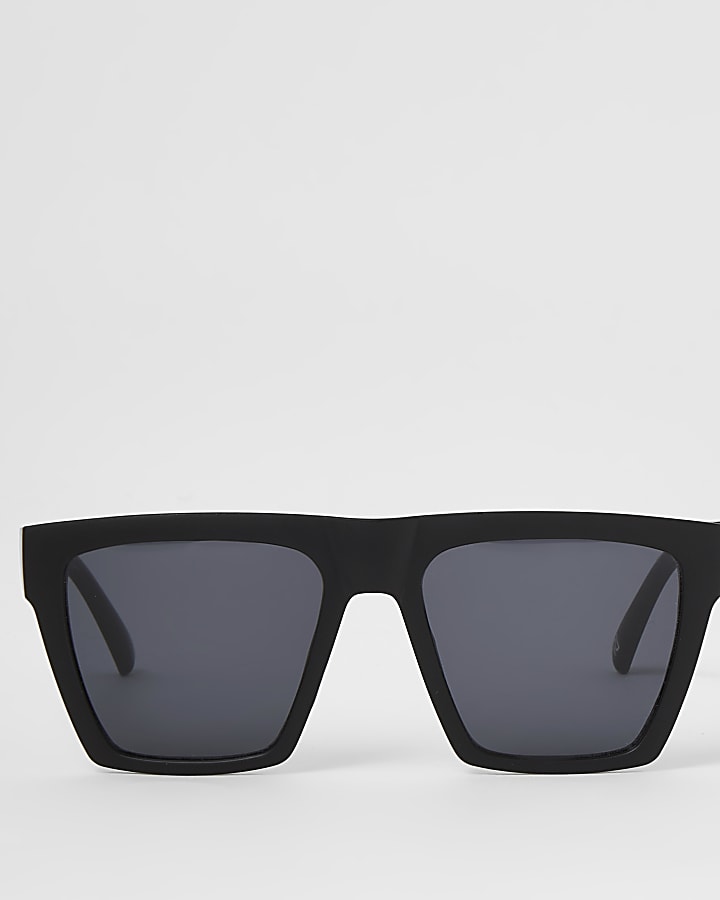 Black matte D frame sunglasses