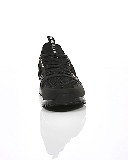 360 degree animation of product Black ‘MCMLXXVI’ lace-up trainers frame-4