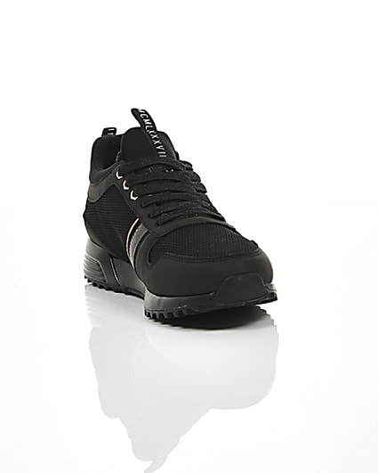 360 degree animation of product Black ‘MCMLXXVI’ lace-up trainers frame-5
