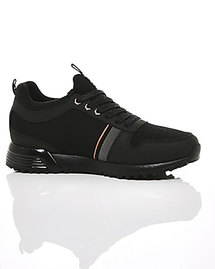 360 degree animation of product Black ‘MCMLXXVI’ lace-up trainers frame-8
