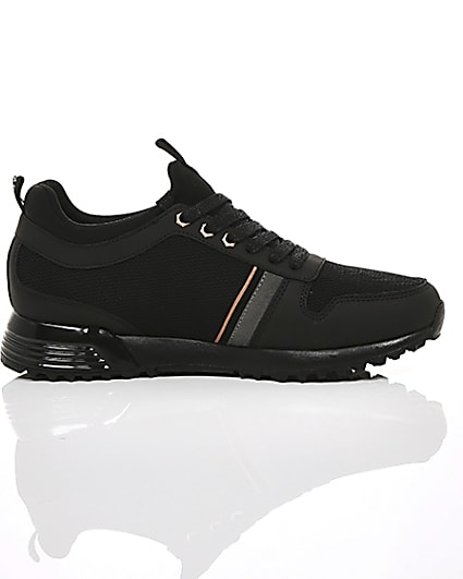 360 degree animation of product Black ‘MCMLXXVI’ lace-up trainers frame-9
